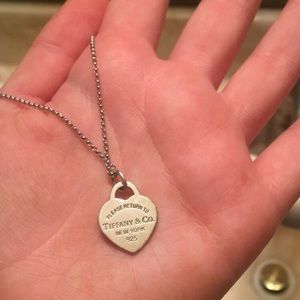 Tiffany & co. small tag necklace charm